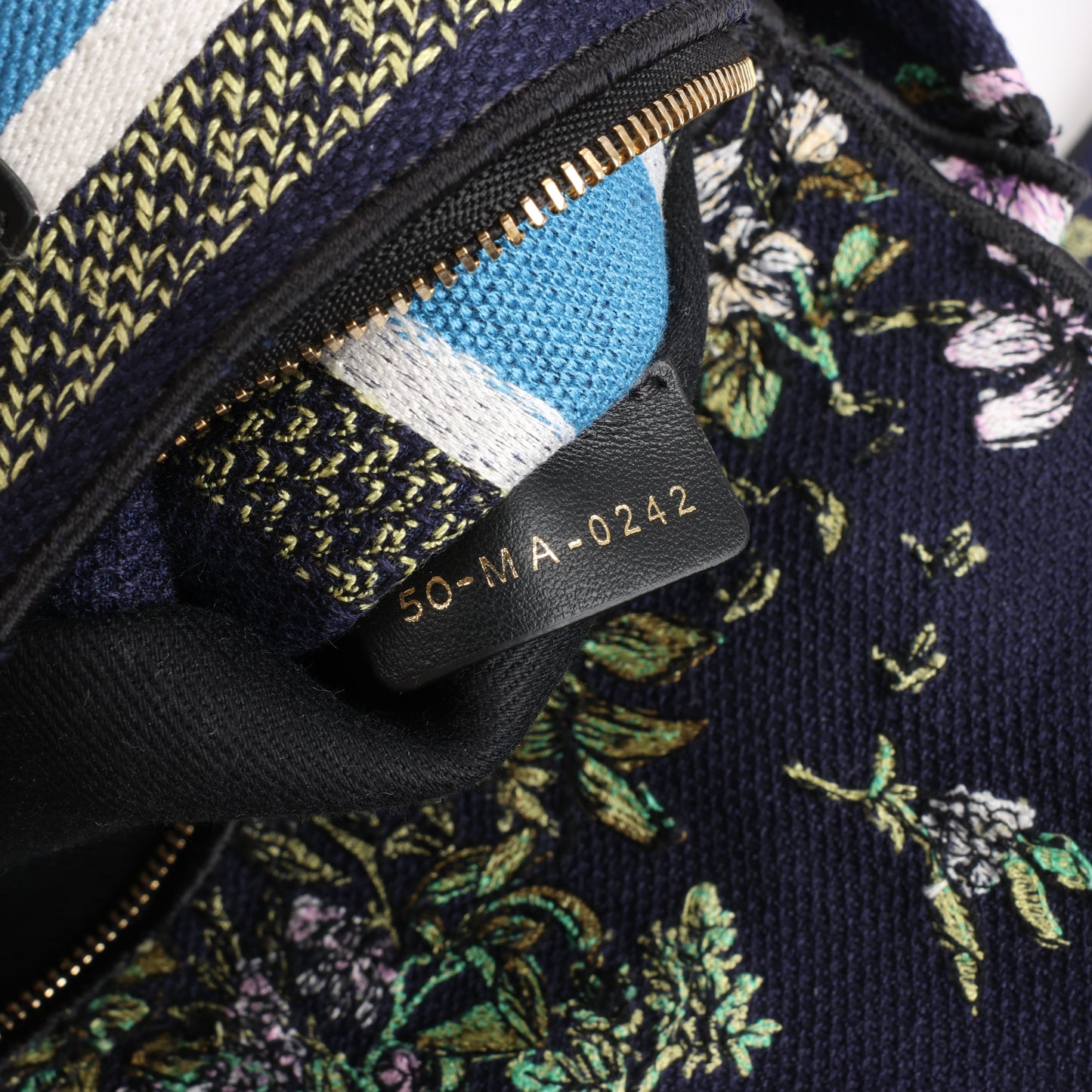 Dior Lady D-Lite Canvas D-Constellation Embroidered Medium 2Way Handbag in Multicolor