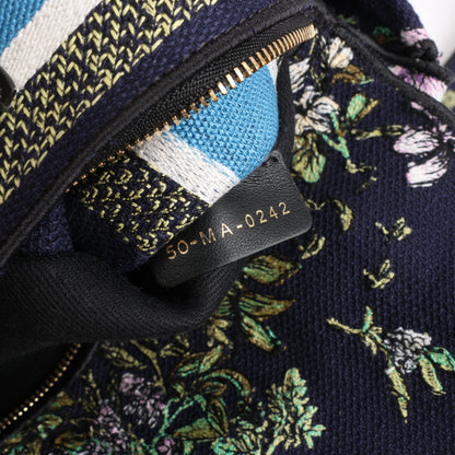 Dior Lady D-Lite Canvas D-Constellation Embroidered Medium 2Way Handbag in Multicolor