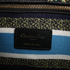Dior Lady D-Lite Canvas D-Constellation Embroidered Medium 2Way Handbag in Multicolor
