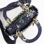 Dior Lady D-Lite Canvas D-Constellation Embroidered Medium 2Way Handbag in Multicolor