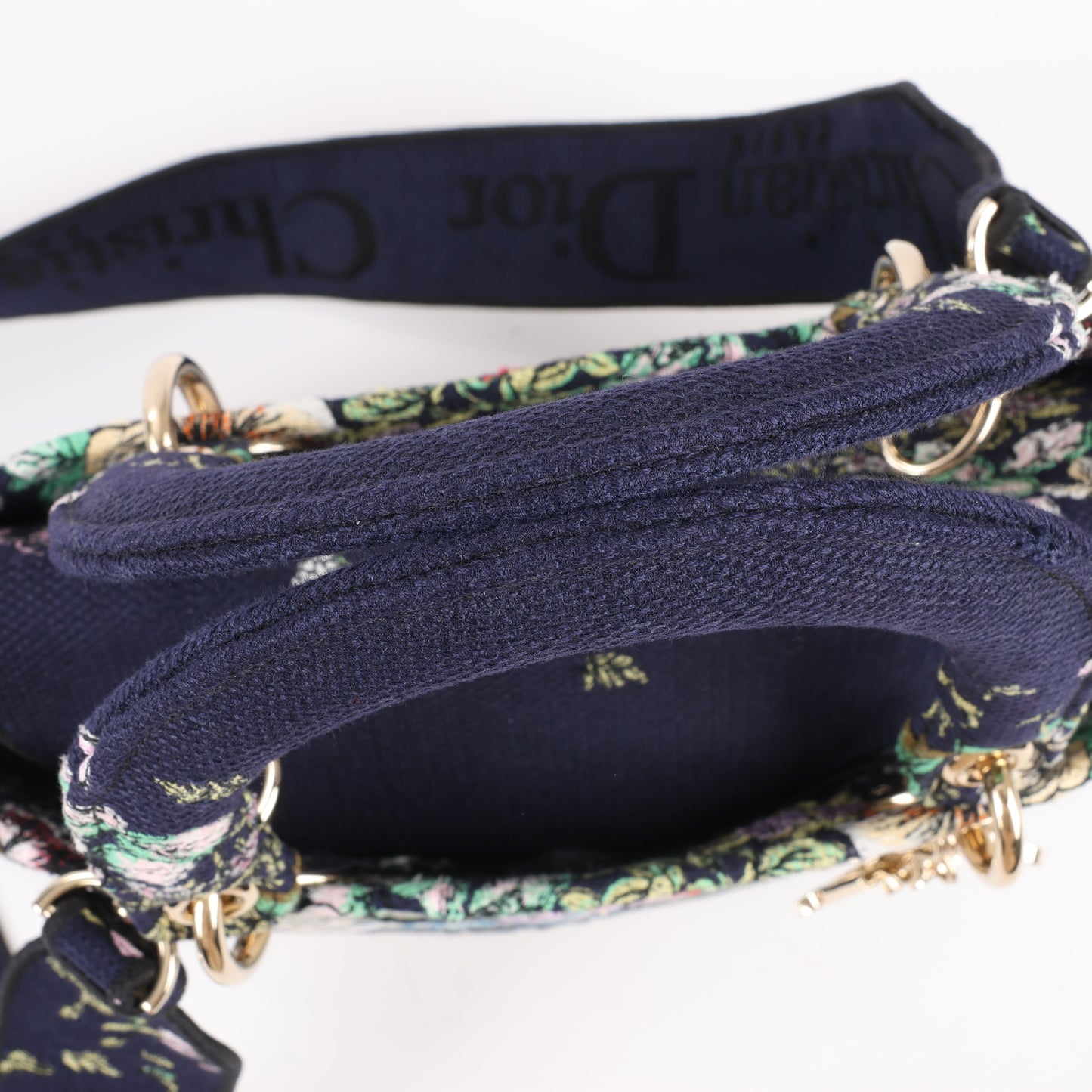 Dior Lady D-Lite Canvas D-Constellation Embroidered Medium 2Way Handbag in Multicolor