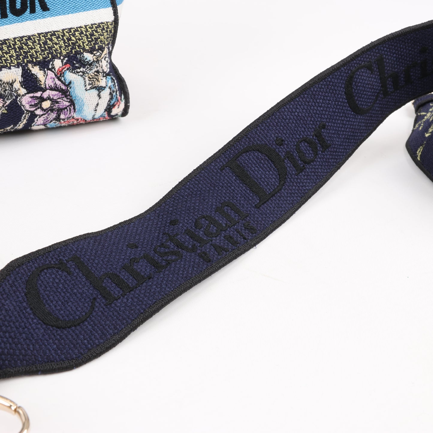 Dior Lady D-Lite Canvas D-Constellation Embroidered Medium 2Way Handbag in Multicolor