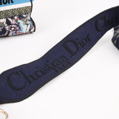 Dior Lady D-Lite Canvas D-Constellation Embroidered Medium 2Way Handbag in Multicolor