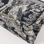 Dior Toile Doo JUY Embroidery Book Large Canvas Tote Bag in Navy Blue