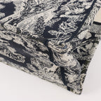 Dior Toile Doo JUY Embroidery Book Large Canvas Tote Bag in Navy Blue