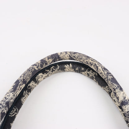 Dior Toile Doo JUY Embroidery Book Large Canvas Tote Bag in Navy Blue