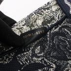 Dior Toile Doo JUY Embroidery Book Large Canvas Tote Bag in Navy Blue