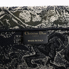 Dior Toile Doo JUY Embroidery Book Large Canvas Tote Bag in Navy Blue
