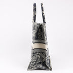 Dior Toile Doo JUY Embroidery Book Large Canvas Tote Bag in Navy Blue