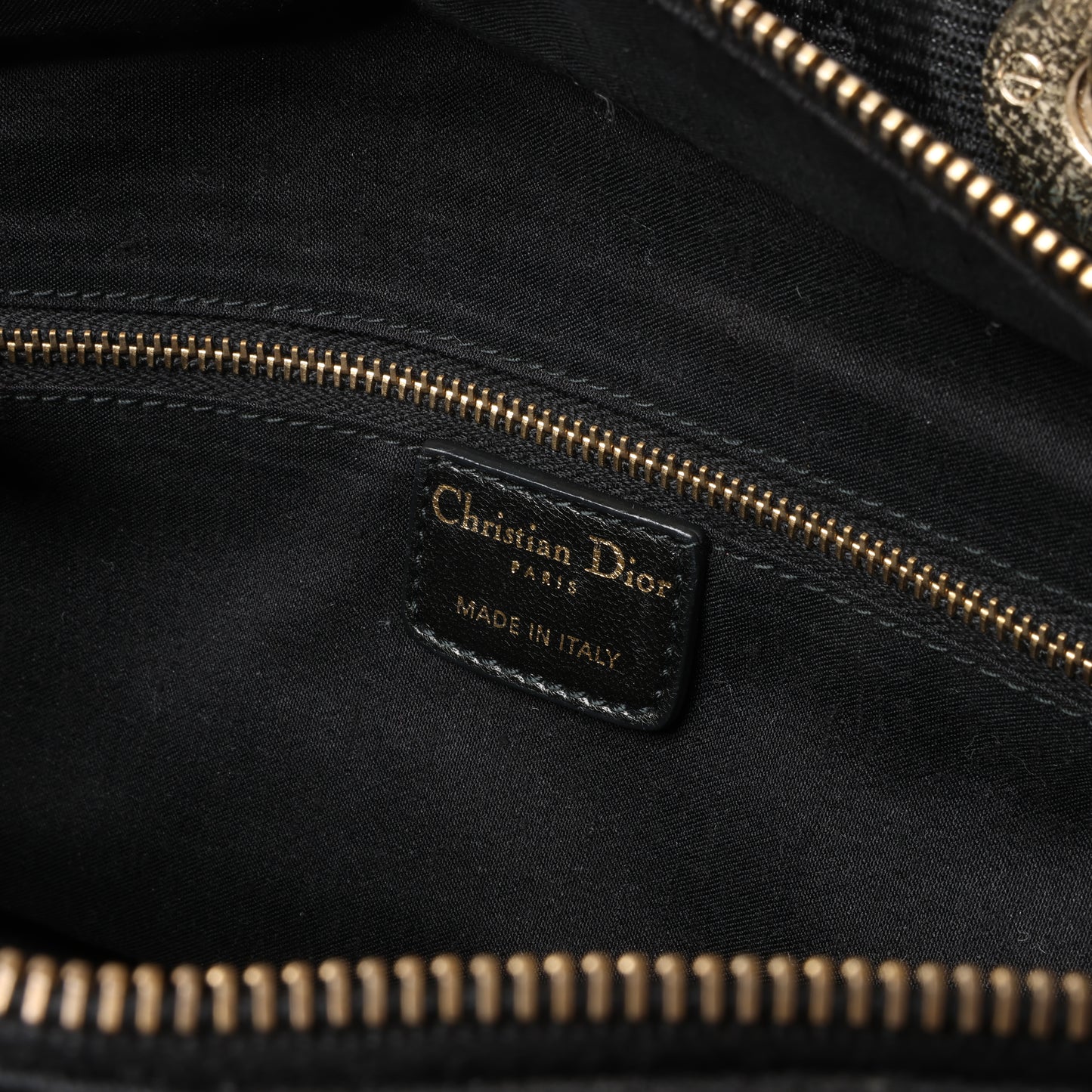 Christian Dior – Macros Cannage Coating Canvas-Handtasche in Schwarz