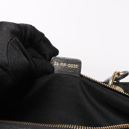Christian Dior – Macros Cannage Coating Canvas-Handtasche in Schwarz