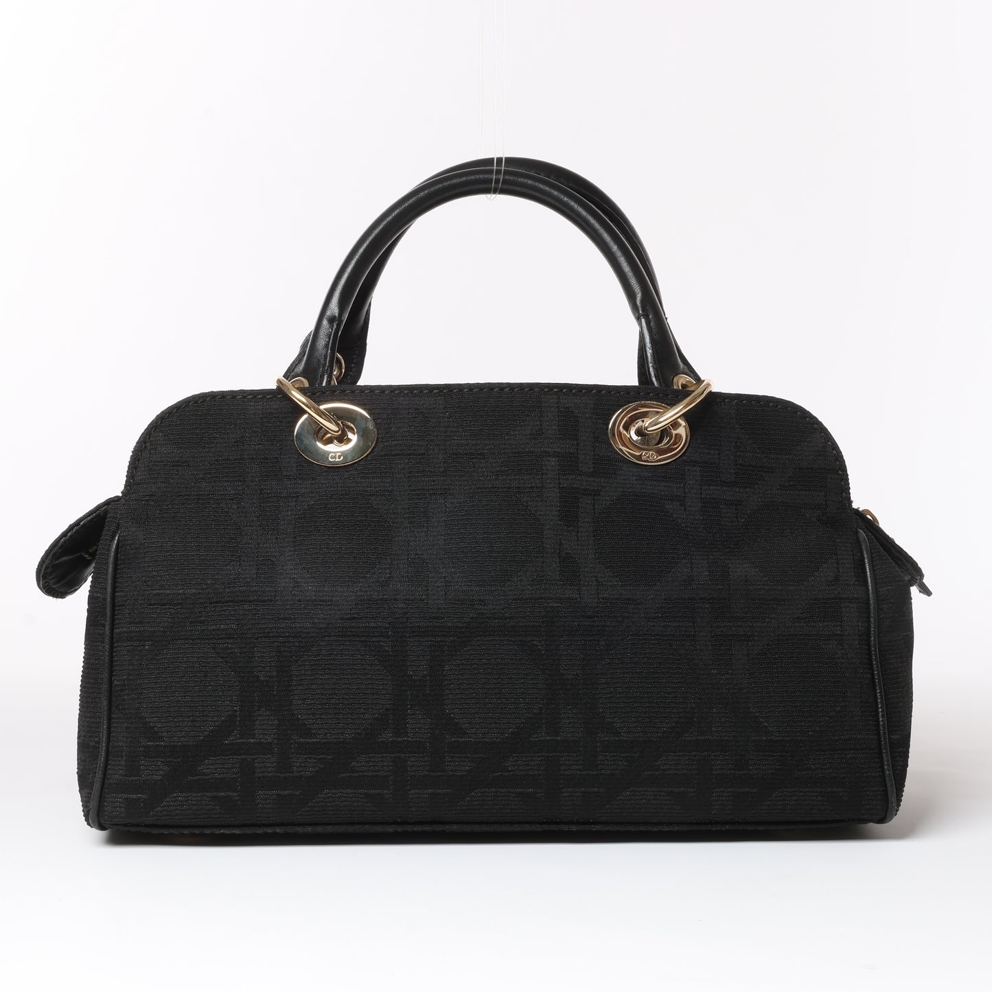 Christian Dior – Macros Cannage Coating Canvas-Handtasche in Schwarz