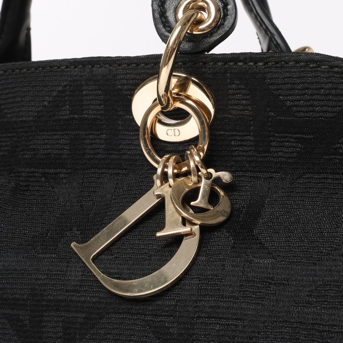Christian Dior – Macros Cannage Coating Canvas-Handtasche in Schwarz