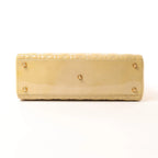 Dior Lady Dior Patent Leather Cannage Large 2Way Handbag in Yellow
