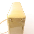Dior Lady Dior Patent Leather Cannage Large 2Way Handbag in Yellow