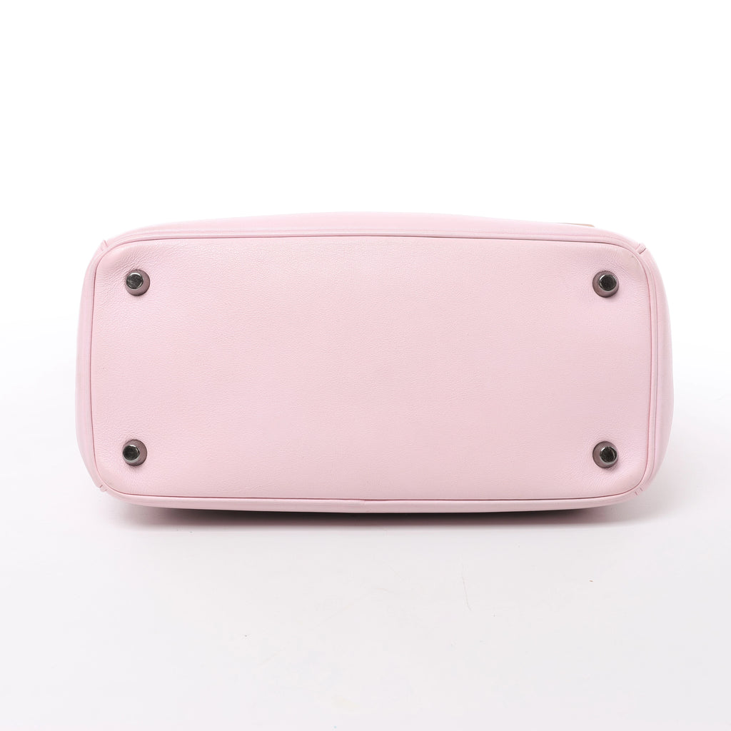 Bolso de mano mediano de dos vías de piel Cannage de Christian Dior en color camello