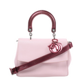 Bolso de mano mediano de dos vías de piel Cannage de Christian Dior en color camello