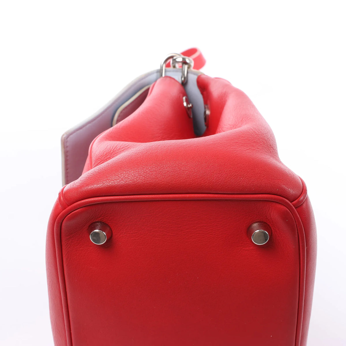 Dior Be Dior Leather Small 2Way Handbag in Red