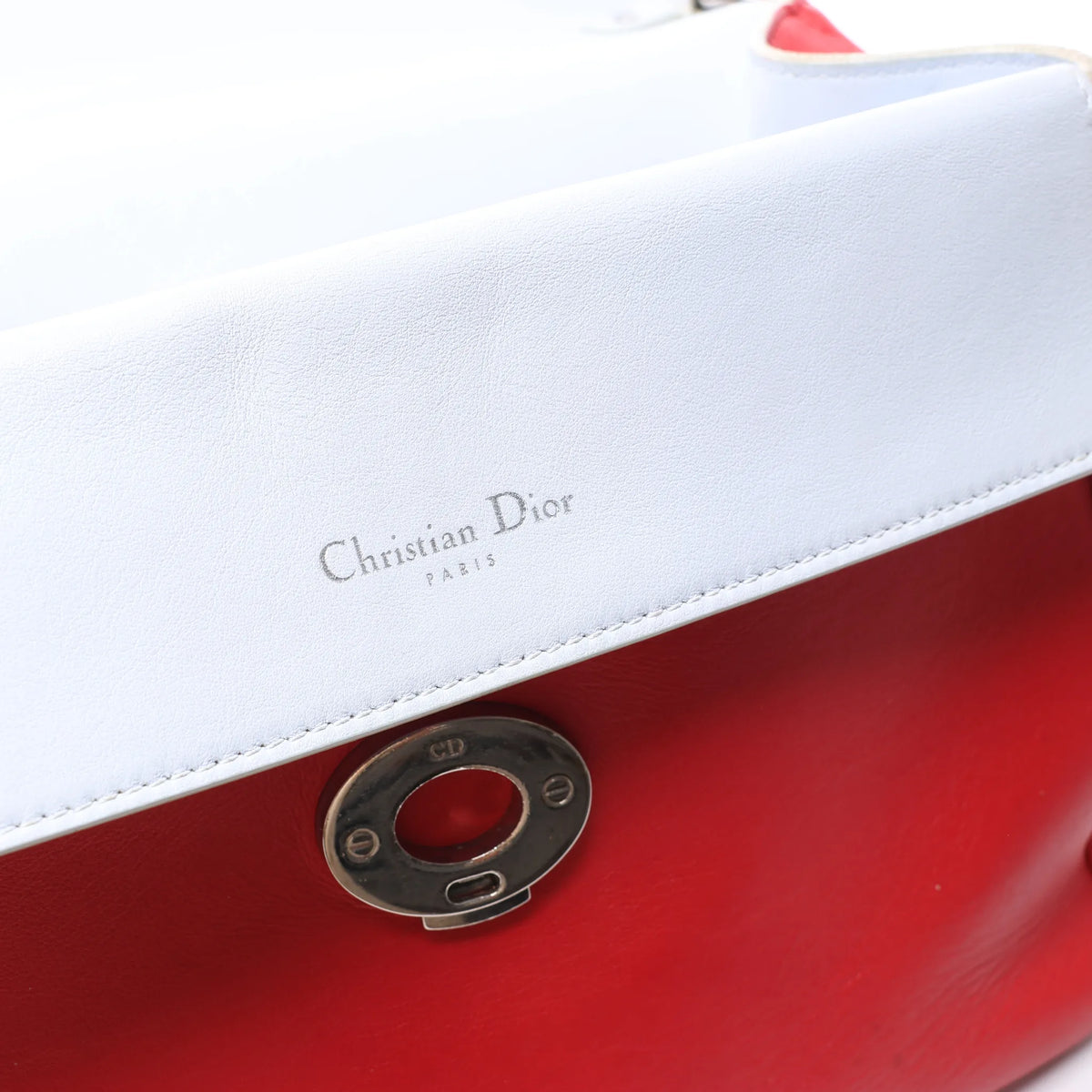 Dior Be Dior Leather Small 2Way Handbag in Red