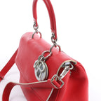 Dior Be Dior Leather Small 2Way Handbag in Red