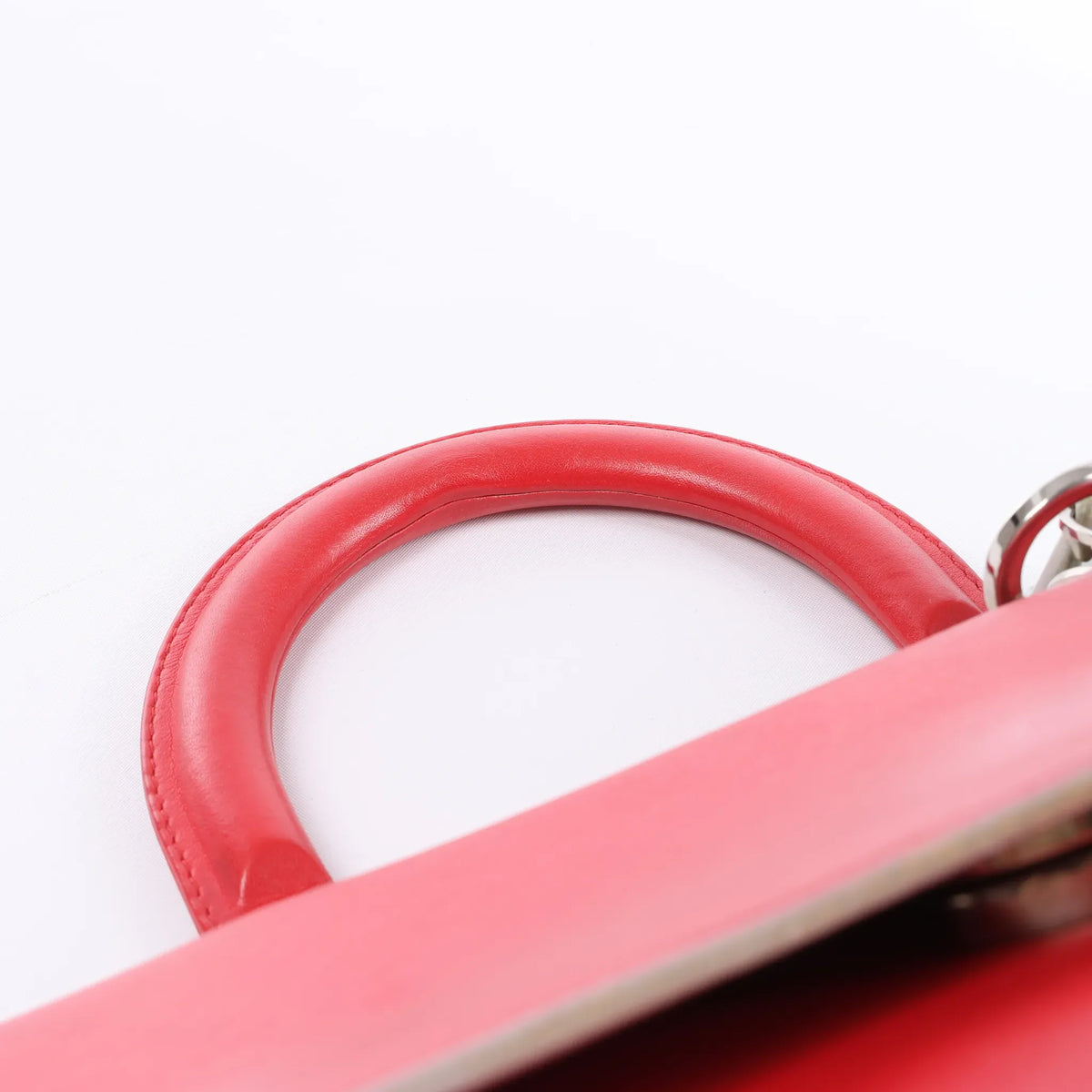 Dior Be Dior Leather Small 2Way Handbag in Red