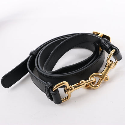 Petit sac bandoulière à rabat en cuir de veau Dior Bobby noir