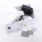Dior Bobby Small Calfskin Flap Shoulder Bag in Black