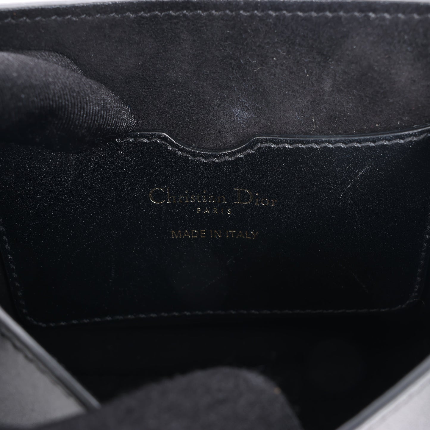 Christian Dior Bobby Small Calfskin Flap Shoulder Bag in Black
