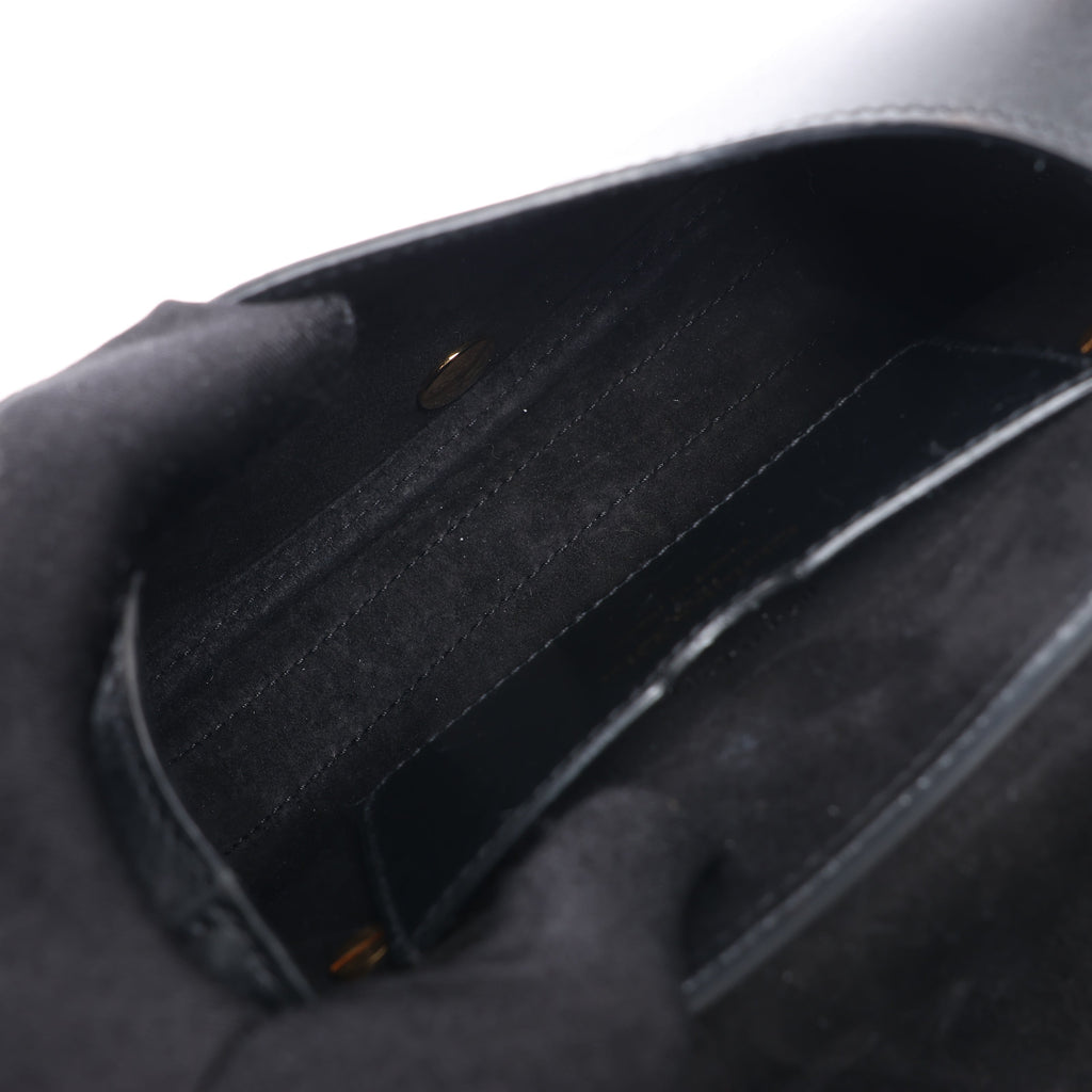 Dior Bobby Small Calfskin Flap Shoulder Bag in Black