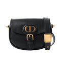 Dior Bobby Small Calfskin Flap Shoulder Bag in Black