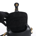 Dior Bobby Small Calfskin Flap Shoulder Bag in Black