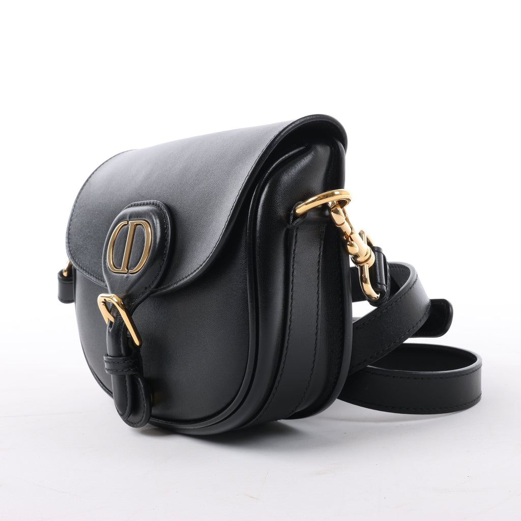 Dior Bobby Small Calfskin Flap Shoulder Bag in Black