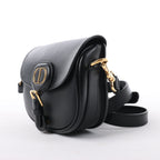 Dior Bobby Small Calfskin Flap Shoulder Bag in Black