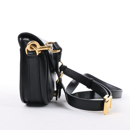 Dior Bobby Small Calfskin Flap Shoulder Bag in Black