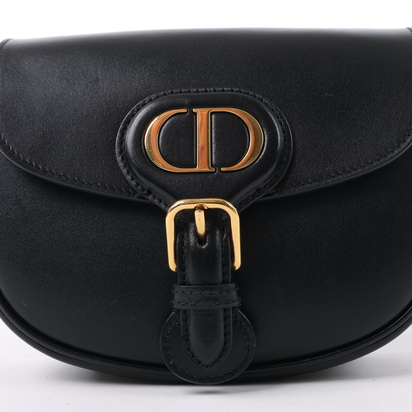 Dior Bobby Small Calfskin Flap Shoulder Bag in Black
