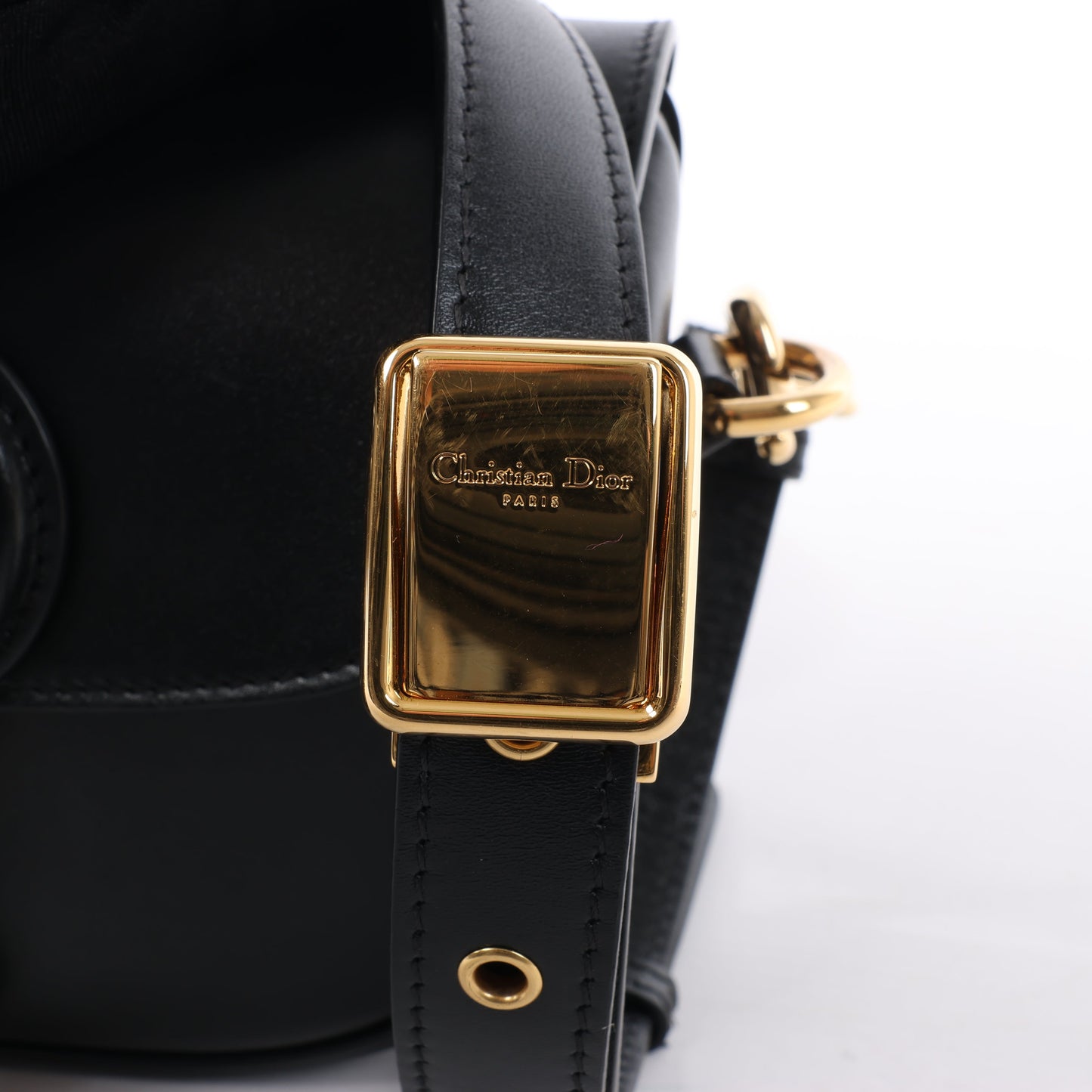 Christian Dior Bobby Small Calfskin Flap Shoulder Bag in Black