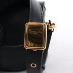Dior Bobby Small Calfskin Flap Shoulder Bag in Black