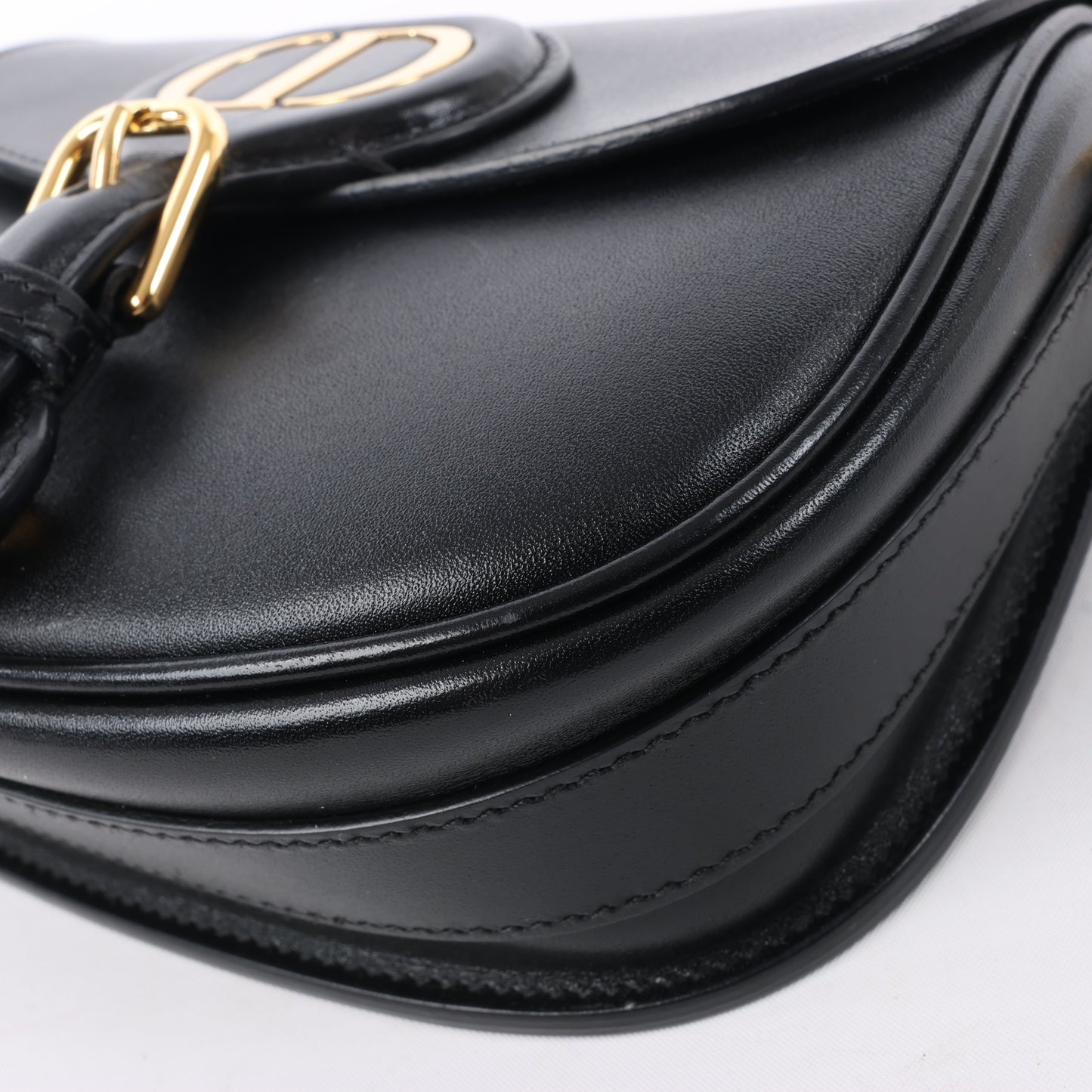 Christian Dior Bobby Small Calfskin Flap Shoulder Bag in Black