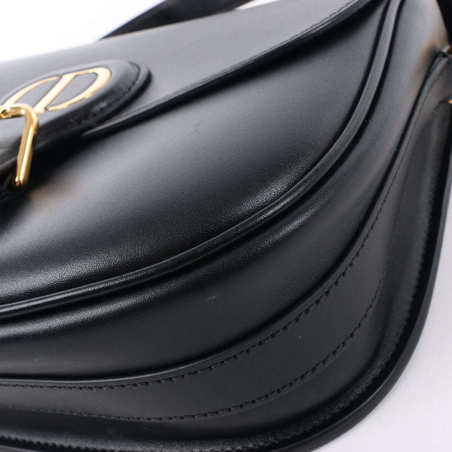 Christian Dior Bobby Medium Calfskin Flap Shoulder Bag in Black