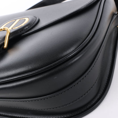 Christian Dior Bobby Medium Calfskin Flap Shoulder Bag in Black