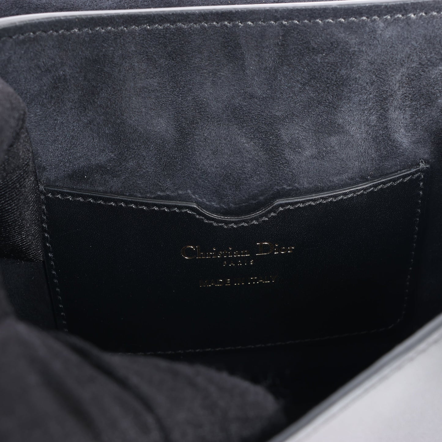Christian Dior Bobby Medium Calfskin Flap Shoulder Bag in Black