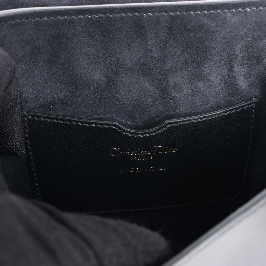 Dior Bobby Medium Calfskin Flap Shoulder Bag in Black