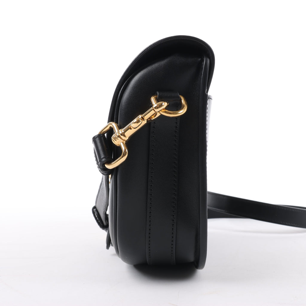 Dior Bobby Medium Calfskin Flap Shoulder Bag in Black