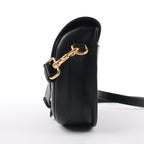 Dior Bobby Medium Calfskin Flap Shoulder Bag in Black