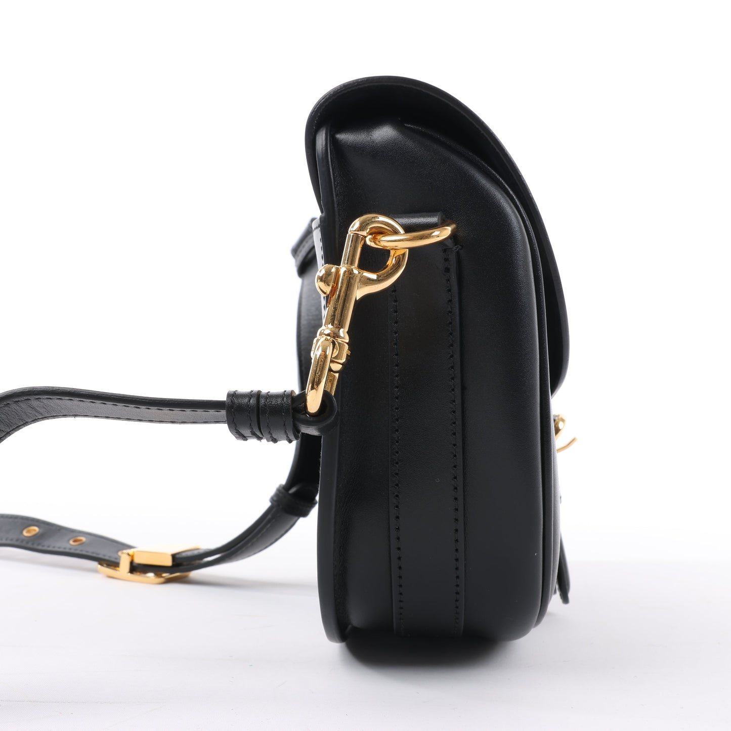 Christian Dior Bobby Medium Calfskin Flap Shoulder Bag in Black