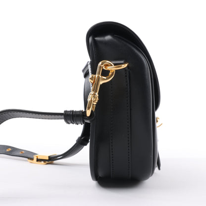 Christian Dior Bobby Medium Calfskin Flap Shoulder Bag in Black