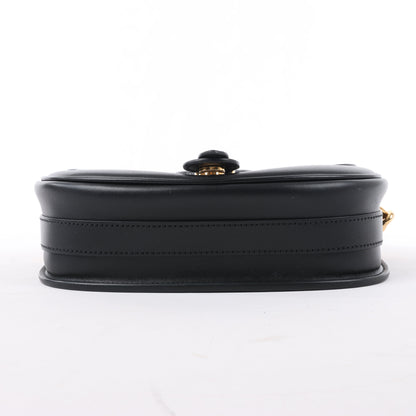Christian Dior Bobby Medium Calfskin Flap Shoulder Bag in Black