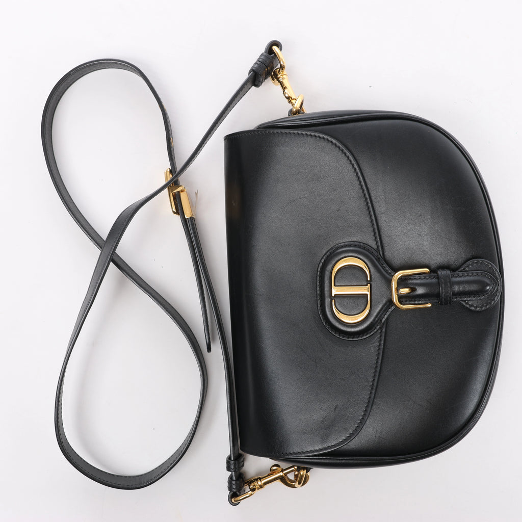 Bolso de hombro grande de lona Dior Book Tote en negro y blanco
