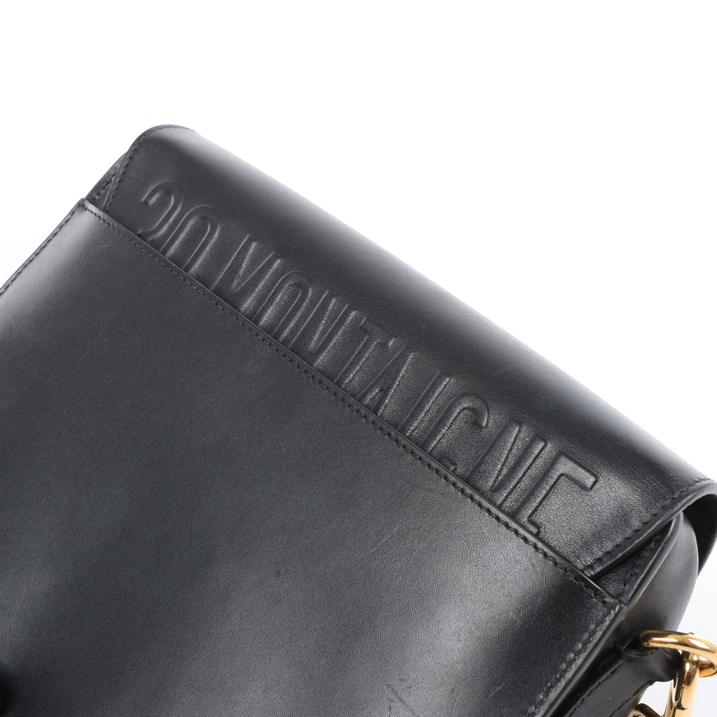 Bolso de hombro grande de lona Dior Book Tote en negro y blanco
