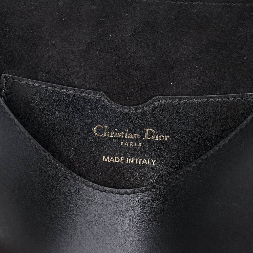 Bolso de hombro grande de lona Dior Book Tote en negro y blanco